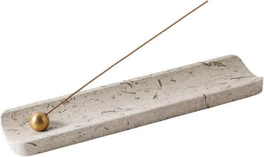 Koville Luxury Natural Marble Incense Holder, Incense Holders for Sticks, Incense Burner Holder, Ideal for Meditation and Relaxing, Easy to Clean