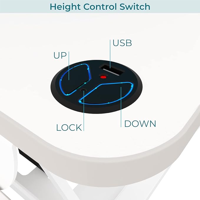 VERSADESK® Electric Standing Desk Converter, 40 Inch Large PowerPro™ Height Adjustable Sit to Stand Desk Riser with Keyboard Tray, Built-in USB Charging Outlet, Ergonomic Workstation, White