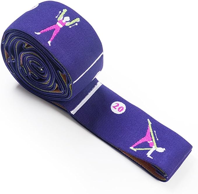 Resistance Bands 11 Loops with Guide Stretch Straps - Exercise Bands for Stretching, Yoga, Pilates & Physical Therapy - Elastic Fabric Workout Bands for Home Gym, Dance, Flexibility Training & Ballet Stretching Equipment