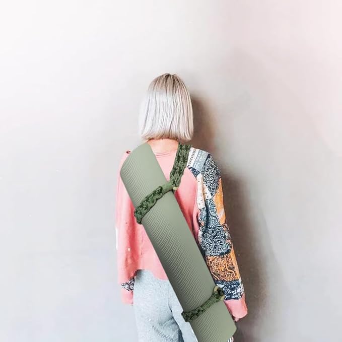 kiido Macrame Yoga Mat Carrying Strap [MAT NOT Included], Hand Woven Multi-use Strap/Carrier for Your Yoga Mat, Exercise Mat