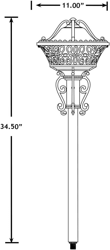 VOLT ShadowMaster 12V Integrated LED Cast Brass Path Light (Bronze) for Low Voltage Landscape Lighting on Outdoor Pathway, Walkway, Garden, Driveway or Patio