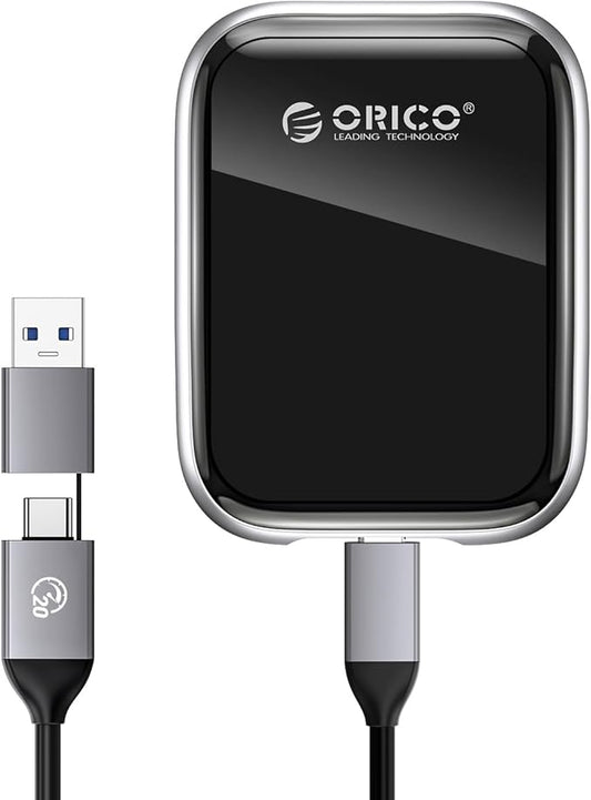 ORICO 512GB External SSD Up to 2000MB/s Portable Solid State Drive, USB 3.2 Gen 2x2 20Gbps with 2 in 1 USB C Cable, Compatibility with MacBook, iPad, iPhone 15, PSSD - A20