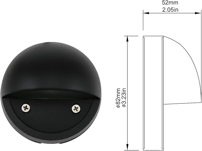 Lumina Lighting® 2W Landscape Deck Lights (12 Pack) | Low Voltage Landscape Deck Lights Waterproof - Outdoor Patio Step Deck Lighting 12V 3000K Replaceable G4 LED Bulb Included DSL0103-BKLED12 (Black)