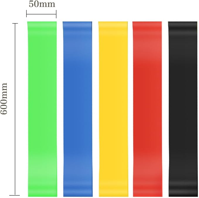 5pc Set Resistance Straps Different Resistance Fitness Straps Full Body Exercise Strength Training Stretching Equipment Accessories