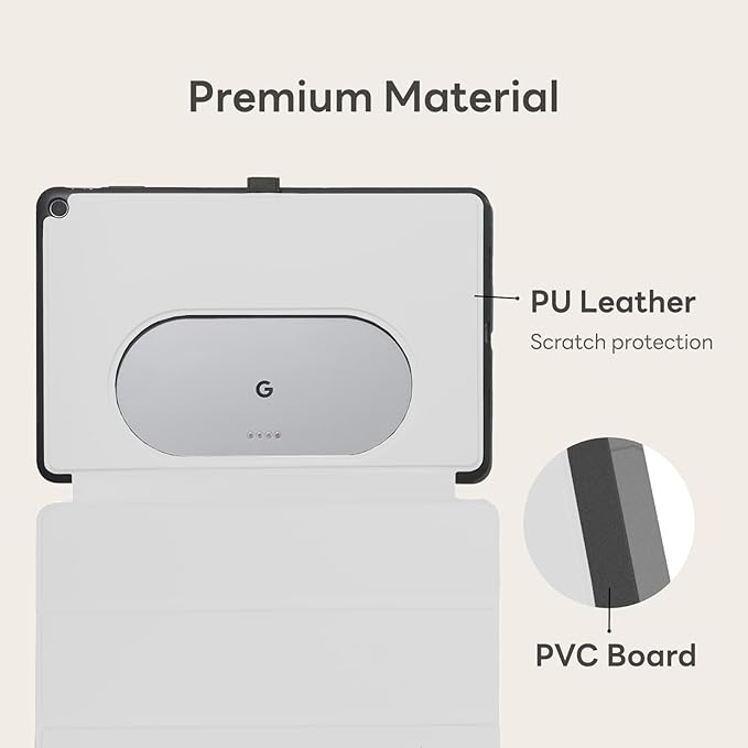 Penoval Google Pixel Tablet Case 11 inch (2023), Silicone Cover Case, Adjustable Viewing Angle, Easy Carry-on, Protective Cover Compatible with Charging Speaker Dock (Grey)