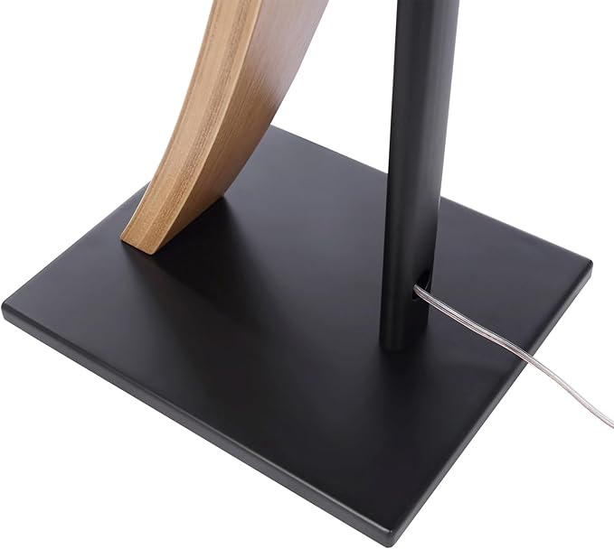 EXIMUS One Pair Fixed Height Universal Speaker Floor Stands with Real Wood - Oak - 290 Series