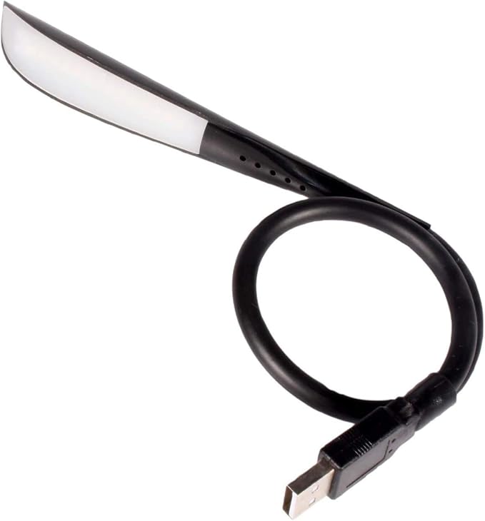 Dimmable USB Lamp, Flexible Keyboard Light, Mini USB Light for Laptop (14-LED-Bead, 3-Level Adjustable Brightness, On/Off Touch Switch, Black)