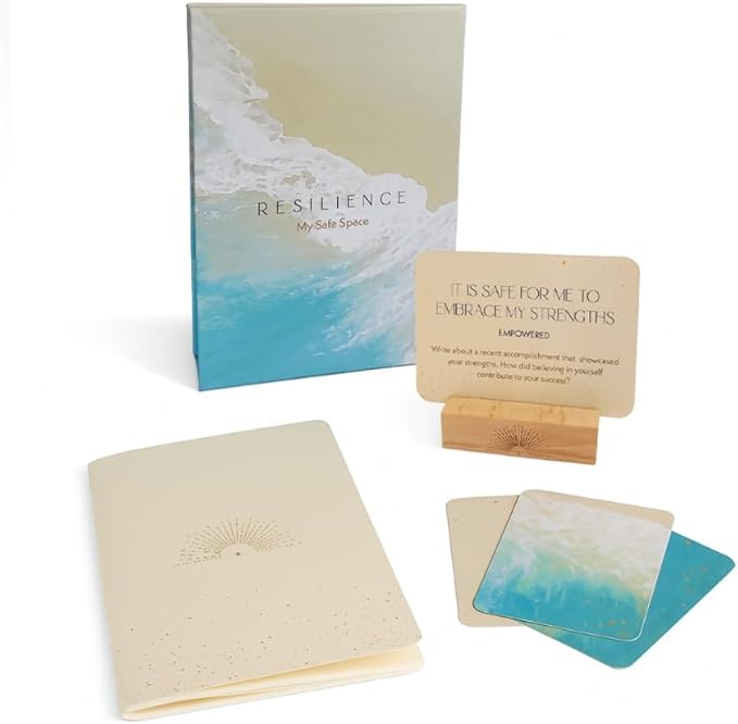 Mental Health Journal Set for Anxiety Relief, Stress Relief & Self-Care: Affirmation & Prompt Cards for Mindfulness, Personal Growth & Emotional Wellbeing