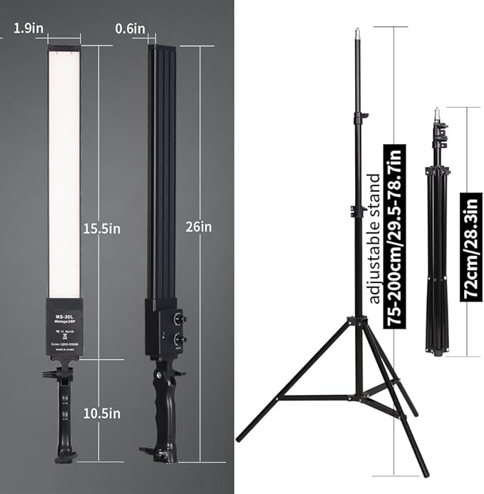 2 Packs LED Photography Lighting Dimmable 3200K-5500K LED Video Light Photo Studio Light Kit with Tripod Stand Bag for Camera Video Studio YouTube Product Portrait Live Streaming