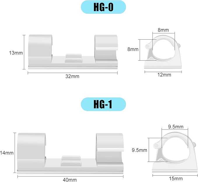 XHF 35pcs Large Self Adhesive Cable Clips White,Wire Clips Cable Management Wire Organizer Cord Holder for Under Desk, Car, Wall, TV PC Ethernet Cable