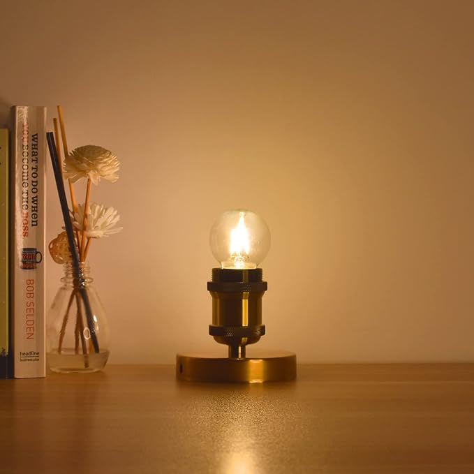 E12 LED Light Bulbs 25-Watt Equivalent (Dimmable), Warm White 2700K, 2W Vintage Clear G15/G50 Globe LED Bulb for Beside Lamp Ceiling Fan Pendant Lights Chandelier Fixture, 200 lm, 8 Pack