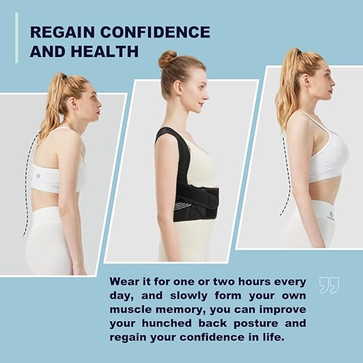 Back Brace Posture Corrector for Women and Men Upgraded Back Brace Adjustable Full Back Support, Shoulder Straightener, Neck, Upper and Lower Back Pain Relief- Scoliosis, Hunchback, Hump, Corrector