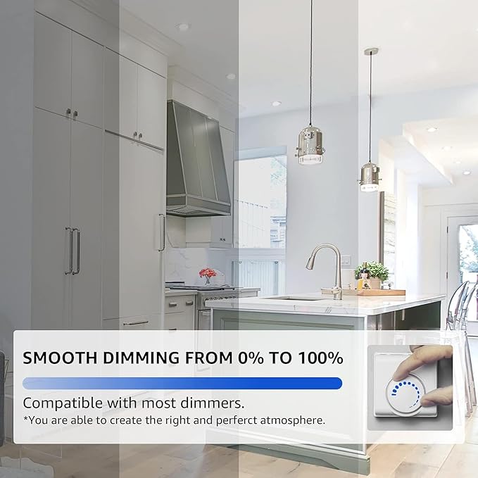 MASTERY MART 120 Pack 100 Watt Led Bulb, Edison Bulbs Dimmable Light Bulbs E26, 5000K Cool White Bright 9W 1100LM, ST21/ST64 Vintage Light Bulbs, UL Listed, Clear Glass, Decorative Light Bulb