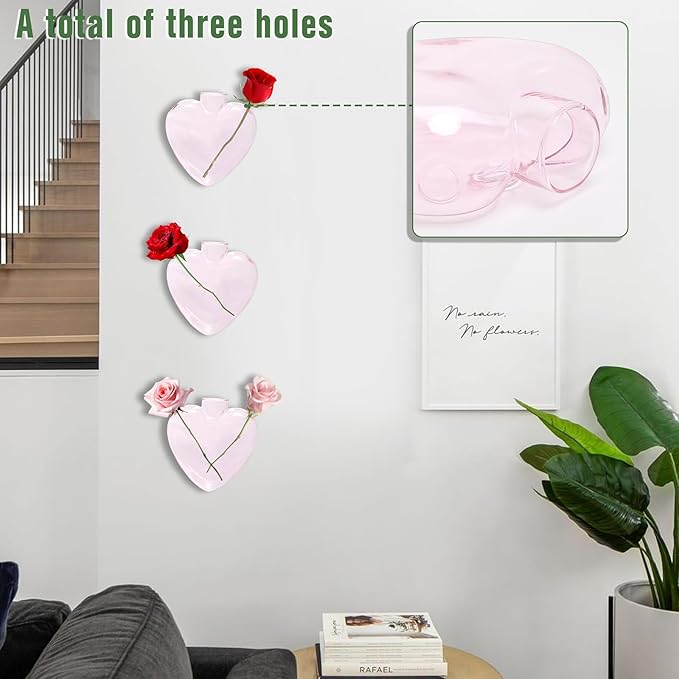 Wall Hanging Planter Propagation Station for Indoor Plants Glass Vase Air Plant Holder for Bathroom Living Room