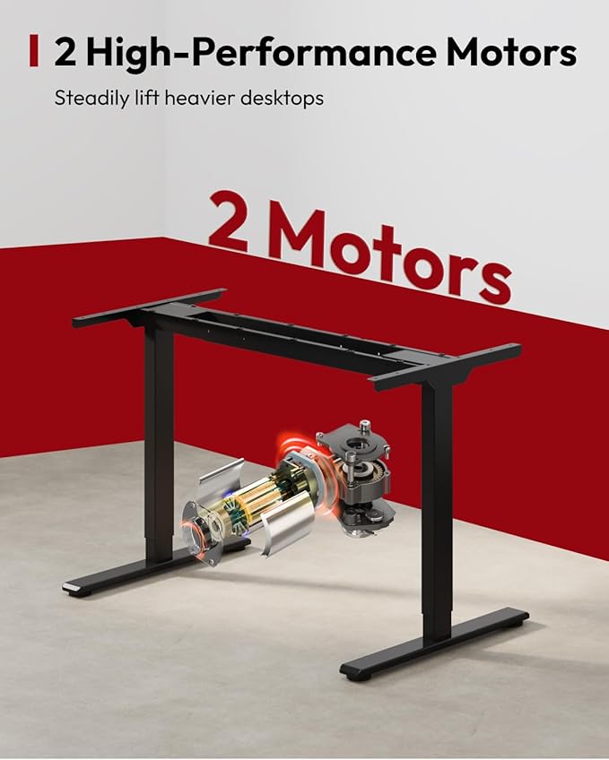 SANODESK Standing Desk Height Adjustable Electric Stand up Desk 63x28 Inches Sit Stand Home Office Desk with Splice Board, Black Frame/Black Top