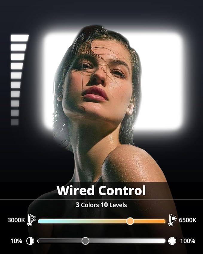 UBeesize Zoom Lighting for Computer, Video Conference Lighting for Video Calls, Desk Light with Stand and Phone Holder for Webcam, Home Office, Podcast, Online Meetings, Live Streaming