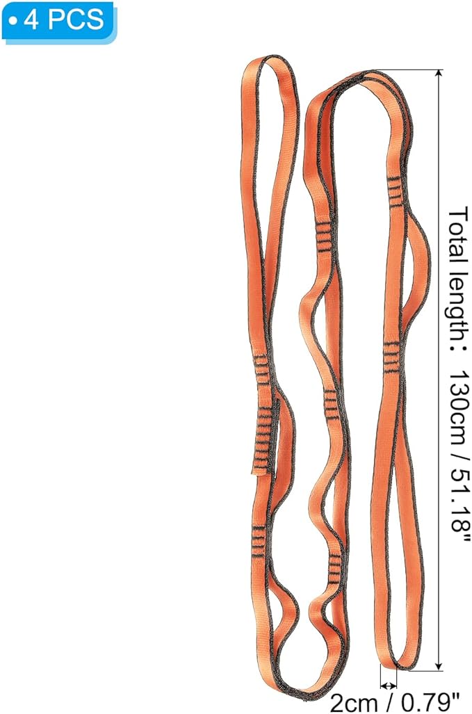 PATIKIL Daisy Chain Straps, Strong Climbing Strap Adjustable Nylon Chain Sling with Loops for Aerial Yoga Hammock Swing