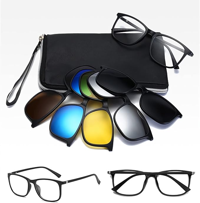 Clip on Flip up Polarized Lens For Prescription Glasses UV Protection Sunglasses (Clear lenses not Polarized)