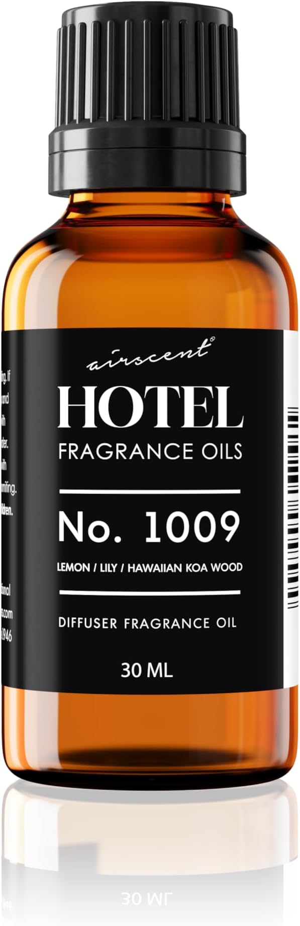 AirScent Hotel Diffuser Oil No. 1009 - Lemon Lily Hawaiian Koa Wood - Hotel Scent Dupe - Premium Fragrance Oil for Ultrasonic and Waterless Diffusers and Crafting - 30 mL, 1 fl oz Glass Bottle