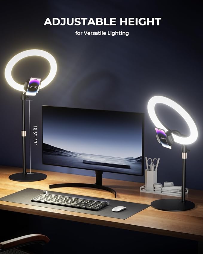 UBeesize Ring Light with Stand and Phone Holder