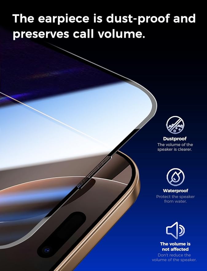 MAGIC JOHN 2 Pack for iPhone 16 Pro [6.3 inch] Tempered Glass Screen Protector, HD Clear, Bubble Free, Easy Installation, Auto Dust-Elimination, 16Pro 6.3''