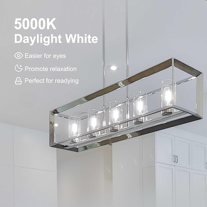 TJOY 32 Pack Vintage Edison LED Light Bulbs, Dimmable, 60W Equivalent, E26 Medium Base, 5000K Daylight, ST58, 8W, 800LM, Ultra-Bright, 80+CRI, Antique Decorative Filament, Clear Glass