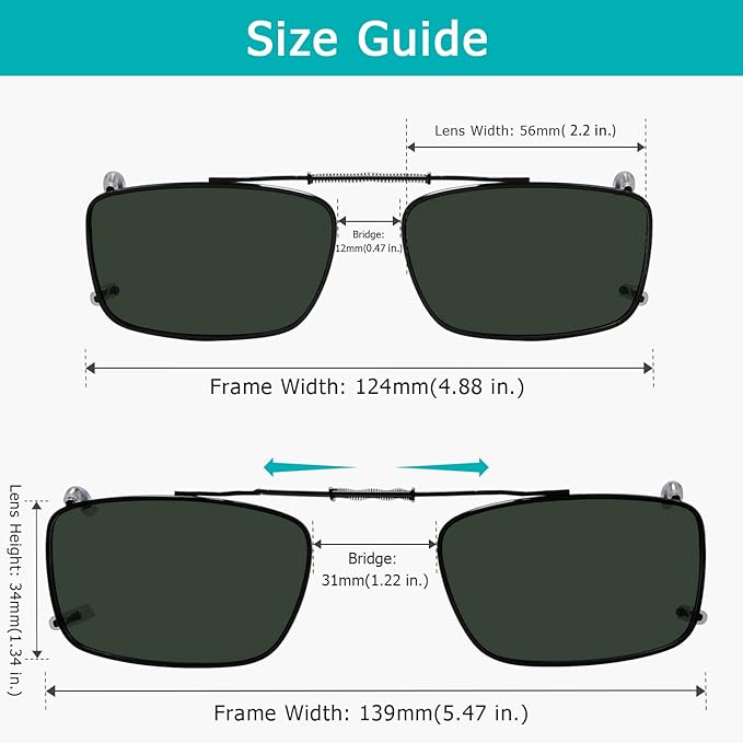 Easy clip Spring Polarized Clip On Sunglasses