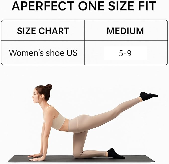 4 Pairs Cute Pilates Grip Socks for Women – Ruffle Top Non Slip Yoga Barre Crew Socks for Workout, Dance, Hospital