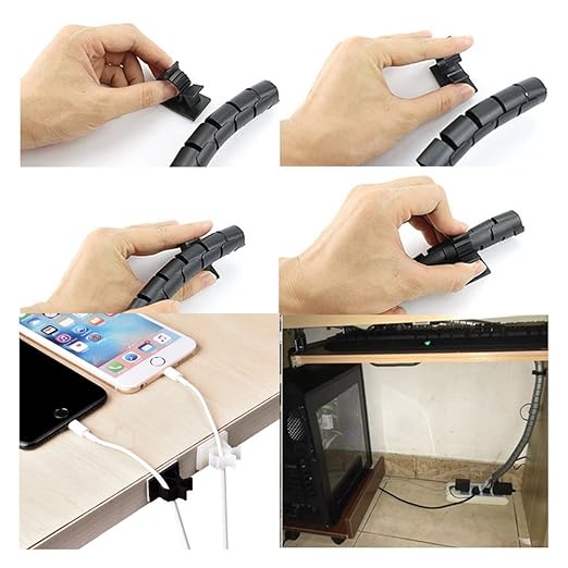 100Pcs 3 Sizes Adjustable Multipurpose Self-Adhesive Cable Clips Wire Clamps Cord Holders Cable Organizers for Cord Management