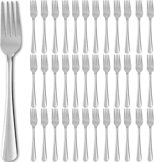 36 PCS Dinner Fork Set - Stainless Steel Silverware Fork 7.1 Inch with Dishwasher Safe Flatware Forks for 36,Table Forks for Home,Kitchen or Restaurant