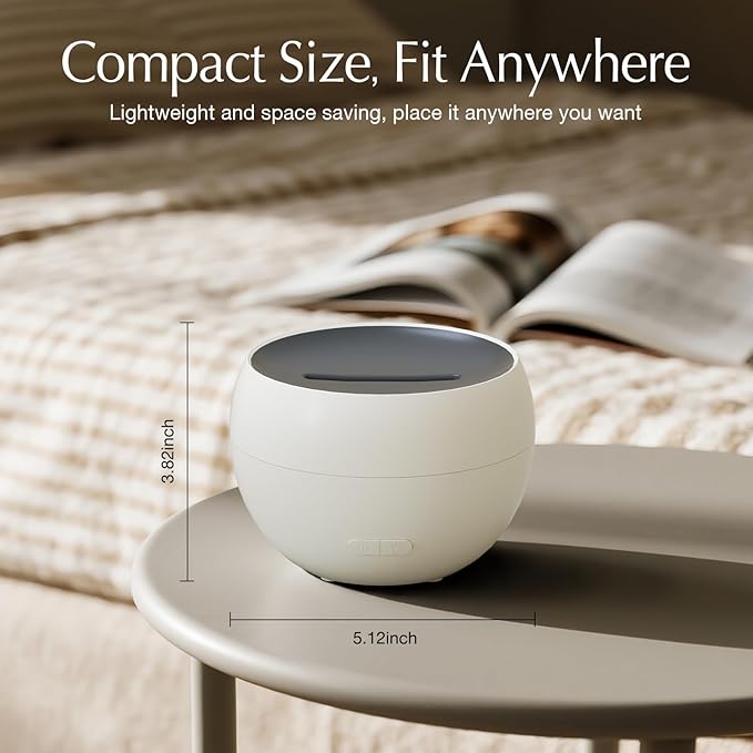 SALKING Essential Oil Diffuser, Fireplace Fire Flame Aromatherapy Diffuser, 150ml Ultrasonic Cool Mist Humidifier, Scent Aroma Diffuser with Auto-Off Function for Home, Room (White)