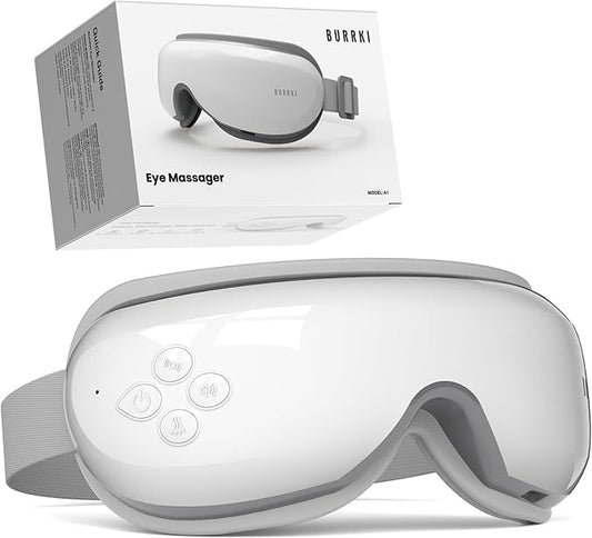 Eye Massager with Heat, Birthday Gifts for Mom Dad Her Him, Heated Eye Massager for Migraines with Compression and Bluetooth, Reduce Eyes Strain, Dark Circles and Improve Sleep