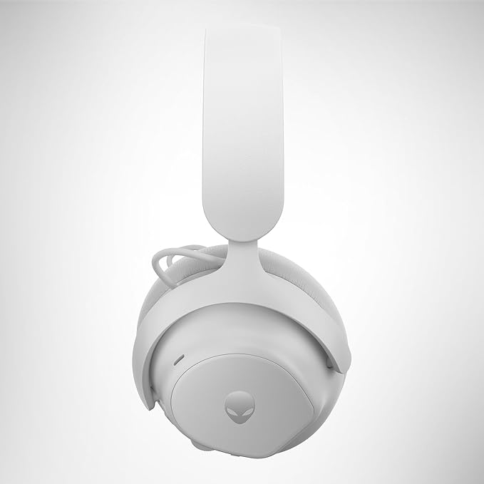 Alienware Pro Wireless Gaming Headset - Wired/Wireless, Bluetooth 5.3, 15 Minute Fast Charging, Audio Output 20 Hz, Battery Talk Time (ANC on) Up to 24 Hrs (Bluetooth), Lunar Light