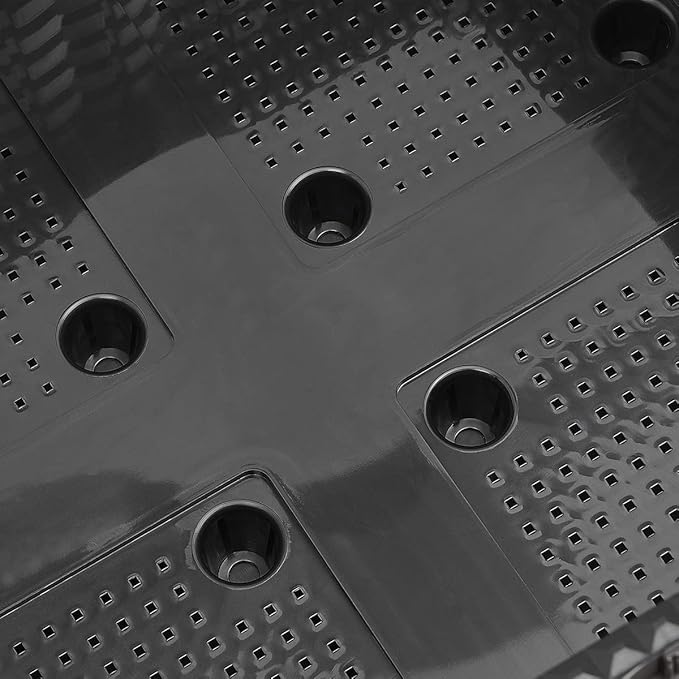 Barton 2 Pieces Raised Garden Bed Brown Plastic w/Self-Watering Design Outdoor Elevated Planter Box Kit Wheels Mobile