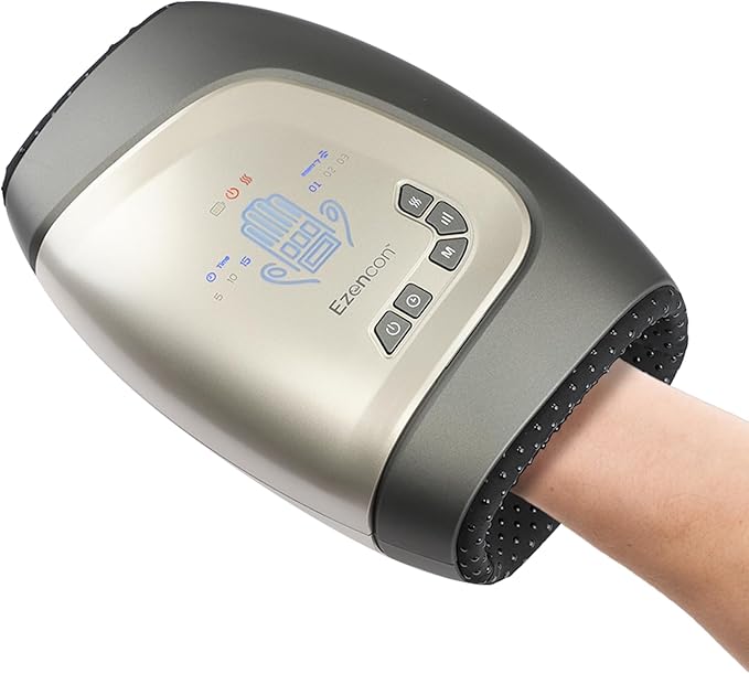 Electric Hand Massager,Cordless Hand Massager, 3 Level Heating, Fingers Palm and Wrist Chooseable, Glove-Like, Finger Separation
