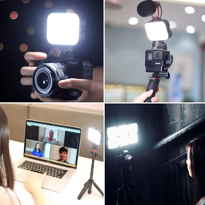 2 Pack VIJIM VL100C Bi-Color LED Video Light on Camera,Mini Rechargeable 2000mAh LED Camera Lights,CRI95+ Dimmable 2500-6500K Ultra Bright Photo and Video Lighting,LED Fill Lamp