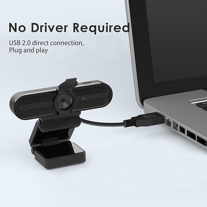 saylas 2K Webcam with Microphone, FHD Streaming Camera with 2K/30fps, 1080P/60fps, Privacy Cover, Plug & Play USB Web Cam, Autofocus, Webcam for PC, Computer Web Camera for Laptop, Desktop, Mac, Zoom