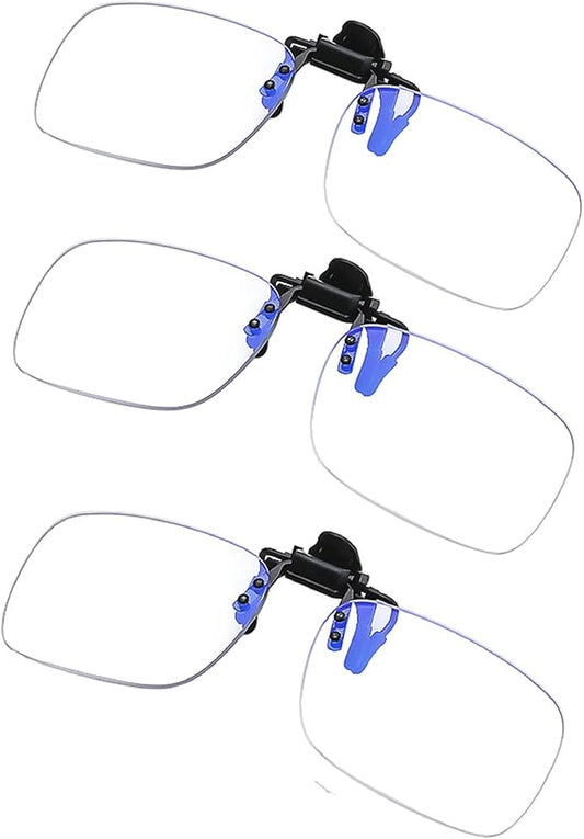 Clip on Flip up Polarized Lens For Prescription Glasses UV Protection Sunglasses (Clear lenses not Polarized)