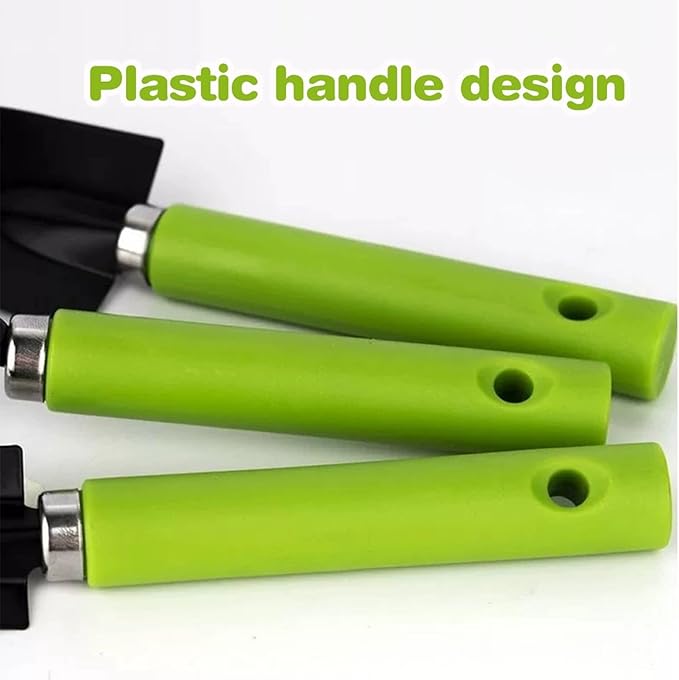 Garden Tools 3-Piece Planting Tools Set with Plastic Handle,Lightweight Durable Gardening Hand Tools,Ideal Succulent Tools Gifts for Women and Men (Small Green Set)