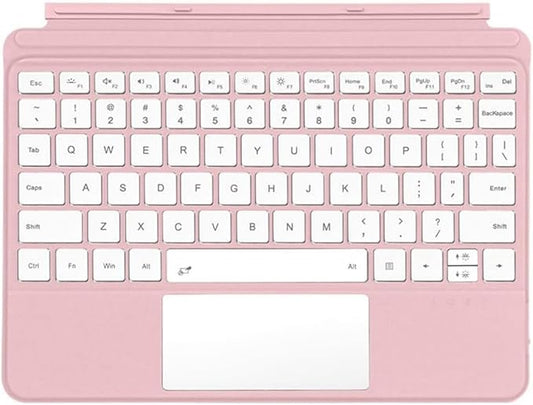Keyboard for Surface Pro 7+ Pro 7 Pro 6 Pro 5 Pro 4 Pro 3, Portable Slim Type Cover for Surface Pro, Wireless Keyboard with Multi-Touch Trackpad,7 Color Backlit,Pink