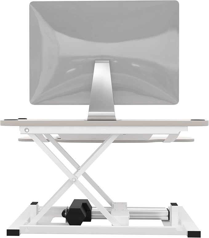 Power Pro Electric Height-Adjustable Desk Riser by VersaTables | USA Manufactured | Standing Desk Converter | Sit to Stand Desktop with Keyboard + Mouse Tray | 36"x 24" | White