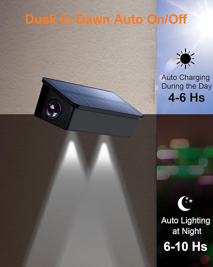 Solar Fence Lights Outdoor Waterproof LED Spot Lens for Step, Wall, Deck, Patio, Yard, Rail, Garage, Pool, Stair, Walkway, Garden Landscaping Enhanced Security Easy Install Cool White 16 Pack