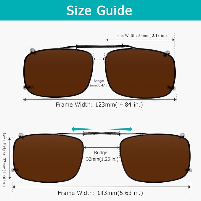 Easy clip Spring Polarized Clip On Sunglasses