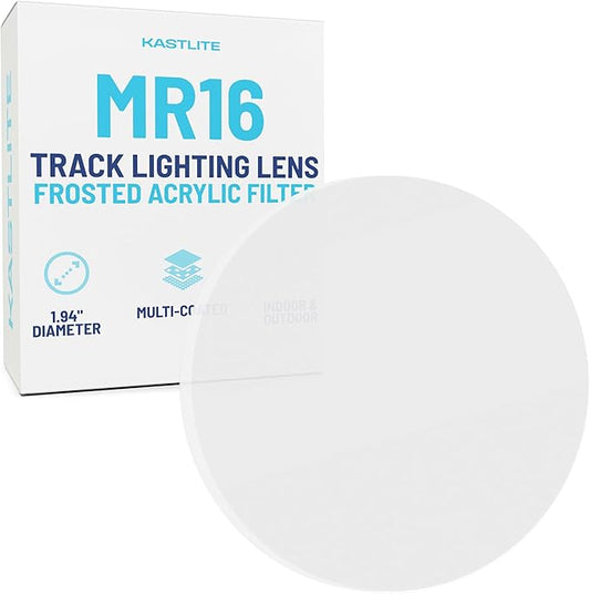 KastLite Frosted Acrylic Lens Filter for Halo Track Lighting | Track Light Head - Adjust The Color of Your Lighting | Select Lens Sizes - MR16 Bulb for Spotlight Fixtures