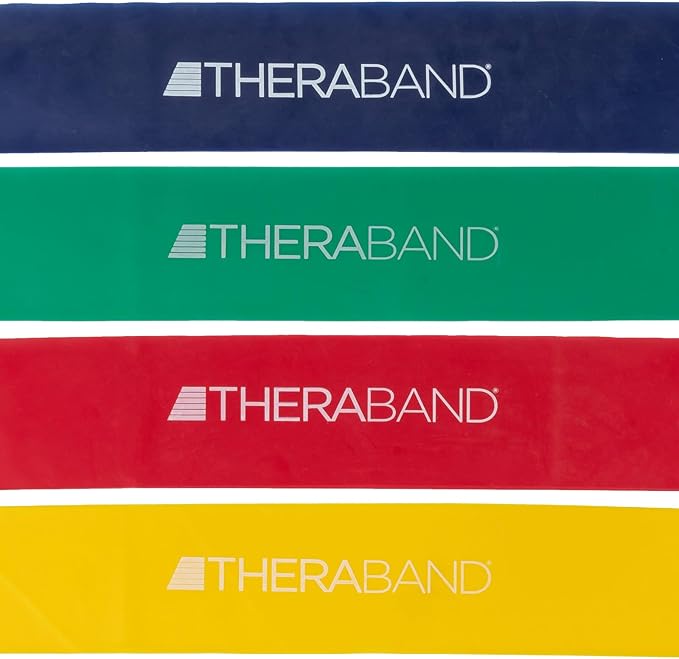 THERABAND Resistance Band Loop Set, Resistance Bands for Kids, Band Loop Kit for Workouts, Beginner to Advanced Levels for Exercise, Rehab, Physical Therapy, & Stretching