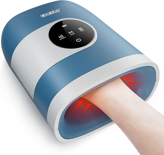 CINCOM Upgraded Hand Massager with Heat and Compression for Arthritis and Carpal Tunnel - Cordless & Rechargeable, Gifts for Women