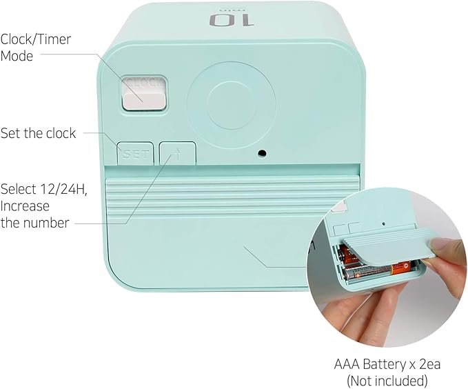 mooas Multi Cube Timer Clock (Yellow), Rotating Flip Gravity Sensor Time Management Digital LED Clock & Timer 3,10,30,60 min Setting ADHD Desk Office Productivity Kids Workout Kitchen