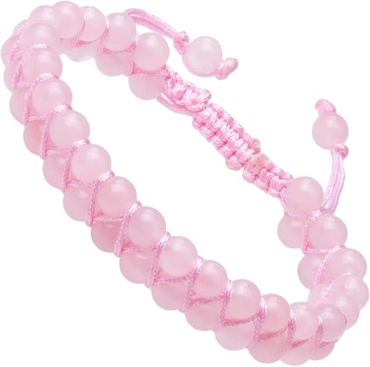 MASSIVE BEADS Double Layer Natural Chakra Healing Power Crystals Macrame Bracelet Yoga Stone Beads Gemstone Meditation Relax Anxiety Bangle for Unisex Women Men