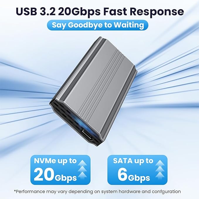 CY Type-C USB3.2 USB4 20Gbps to M-Key M.2 NGFF NVME SATA SSD PCBA Enclosure 2280/2242/2260mm RTL9220