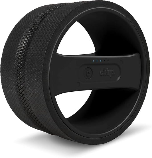 Chirp Wheel Pro Vibrating Massage Roller - 3 Speed Electric Massager for Back Pain Relief & Muscle Therapy, Workout Recovery, Physical Therapy, Yoga Massage | High Density Foam, 8" Black Up to 500 lbs